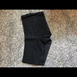 Black lace shorts size XL